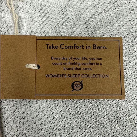 BORN XL Soft Oatmeal White Short Sleeve Button Down Notched Collar Shorts PJ Set - Picture 8 of 8